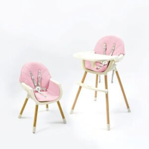 Nurtur Cozi - 2-In-1 Adjustable Height Padded Cushioning High Chair - Pink