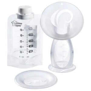 Tommee Tippee - Silicone Manual Breast Pump Set - 100ml - Clear