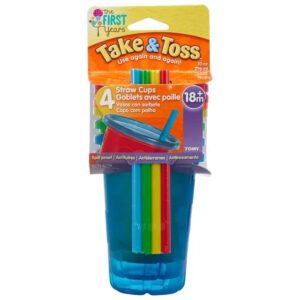 The First Years - Take And Toss 10oz Straw Cups Pack of 4