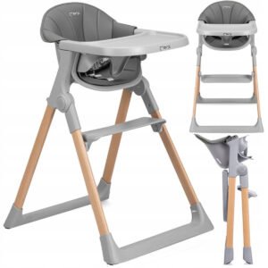 Momi - Kala Comfortable Baby Feeding High Chair - Gray