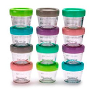 Melii - Glass Food Container - 4oz - 12pcs