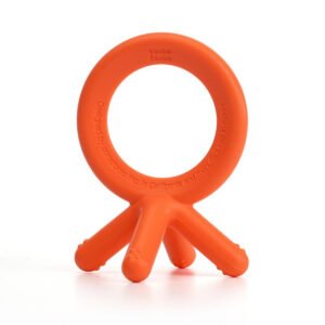 Comotomo - Silicone Baby Teether - Orange 3 Months +