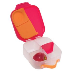 b.box Mini Lunchbox | Bento Box with 3 Compartments (2 Leakproof) | Ideal for Toddlers, Kids Lunch & Snacks | Fits Whole Piece of Fruit | BPA Free
