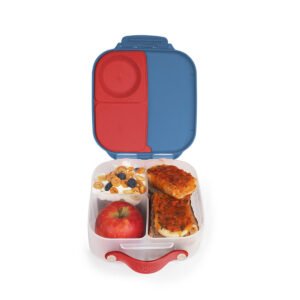 b.box Mini Lunchbox | Bento Box with 3 Compartments (2 Leakproof) | Ideal for Toddlers, Kids Lunch & Snacks | Fits Whole Piece of Fruit | BPA Free