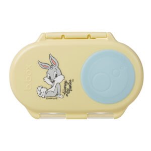B.Box Looney Tunes Snackbox | Mini Bento Lunch Box with 2 Leakproof Compartments | Ideal for Toddlers, Kids Lunch & Snacks | Fits Whole Piece of Fruit | BPA Free