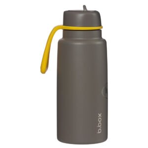 B.Box Batman 1L Insulated Flip Top Drink & Water Bottle | Triple Layer Insulating Stainless Steel | Keeps Drinks Cold up to 46hrs | 1L/33.8