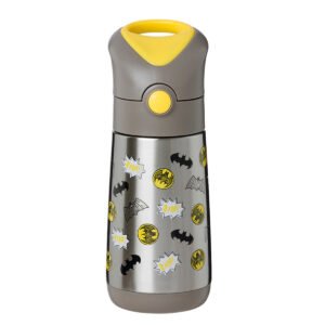 B.Box Batman Insulated Drink & Water Bottle | Insulated Double Wall Stainless Steel | Keeps Drinks Cold up to 8hrs, Warm up to 6hrs | 350ml/14