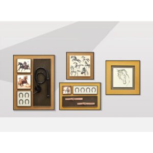 Faeber Decorative Multi-Layered Photo Frame Set, 7 Pieces, Assorted Designs (Classic, Horse)