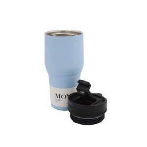 Moya "High Tide" 380ml Travel Coffee Mug Black/Powder Blue