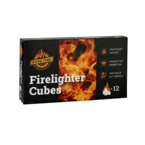 Pure Fire White Paraffin Lighter cubes - Pack of 12
