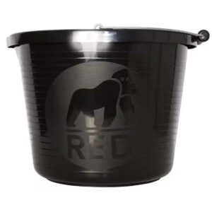 Red  Gorilla -  Premium Buckets - Premium Black Bucket 15L