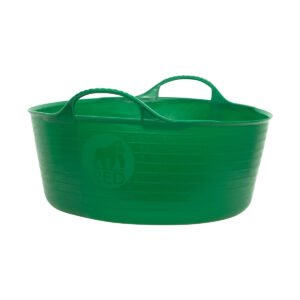 Red  Gorilla - Gorilla Tubs & Recycled Black Tubs - Small Shallow 15L -Green