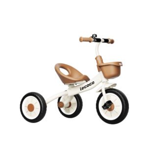 Lecoco Walker-S1 Tricycle with Basket | 3-in-1 Kids Ride-On Bike | Adjustable Seat, EVA Wheels, 18M-5Y, Indoor & Outdoor Toddler Trike