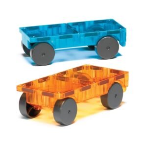 MAGNA-TILES? Blue & Orange Cars 2 Piece Expansion Set
