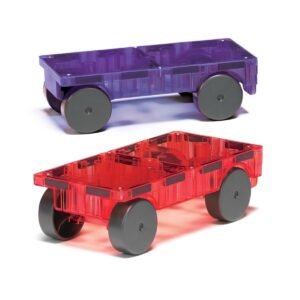 MAGNA-TILES? Purple & Red Cars 2 Piece Expansion Set