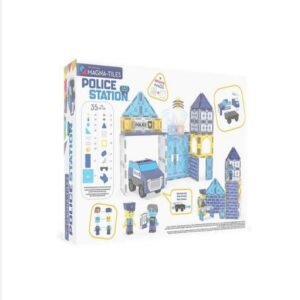 MAGNA-TILES? Police Station 35-Piece Magnetic Construction Set