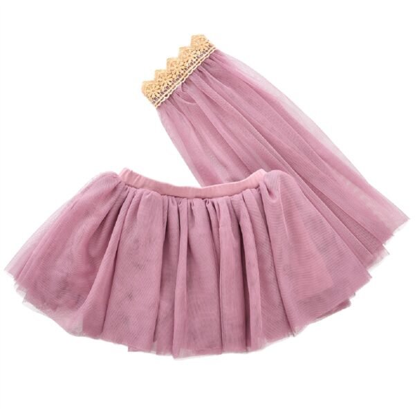 84164 TULLESKIRTW.VEIL PLUM