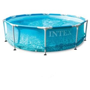 Intex - Beachside Metal Frame Round Above Ground Pool