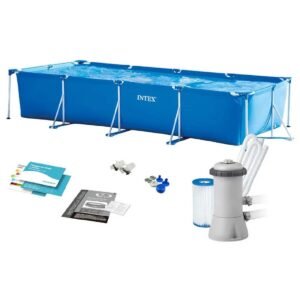 Intex - Rectangular Frame Pool Set With 220-240V Filter Pump