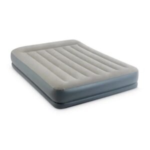 Intex - Queen Pillow Rest Mid-Rise Airbed - Grey