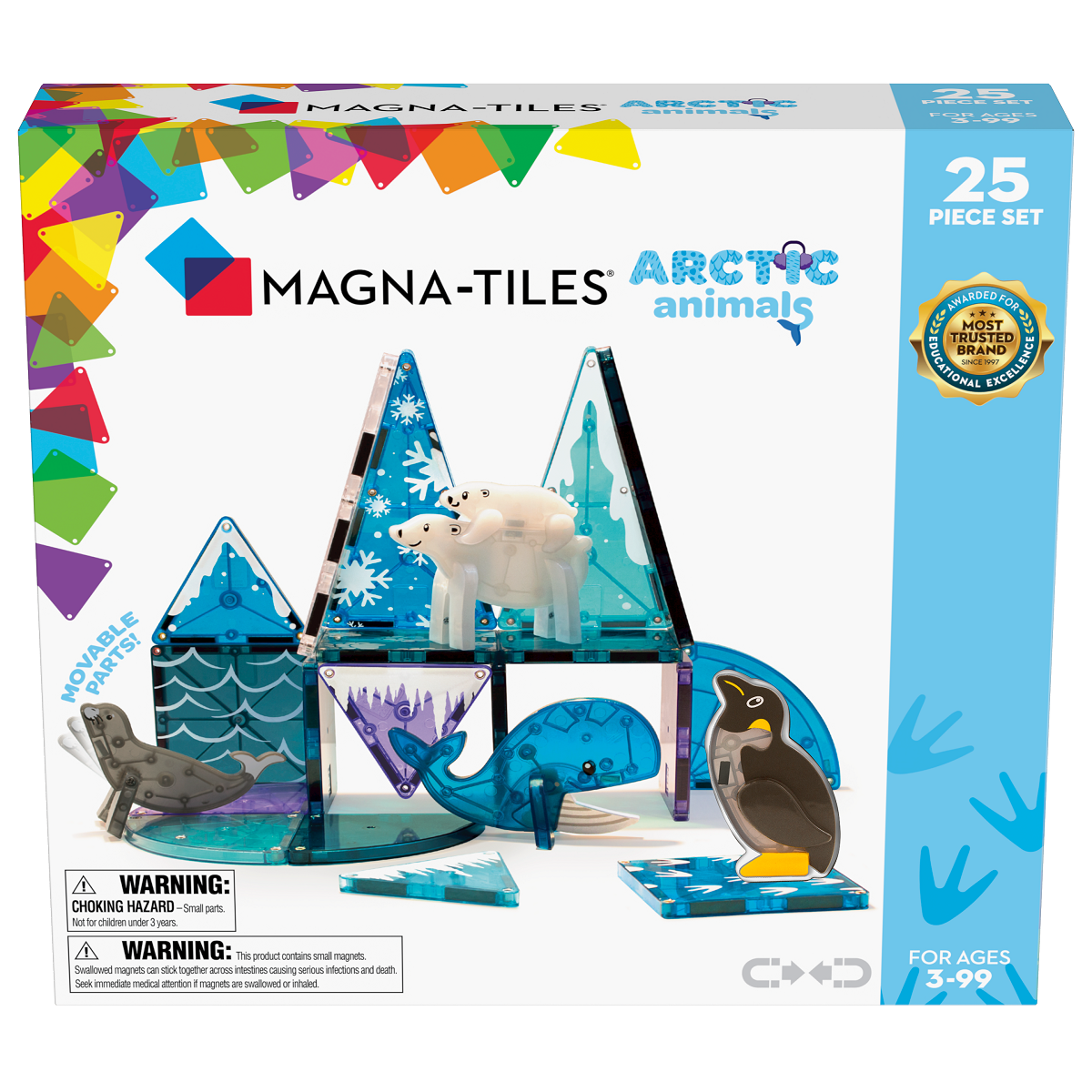 Magna Tiles IntlCompliance CHINA Arctic 25pc Carton Angle f StraightOn