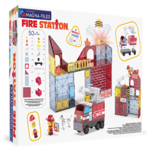 MAGNA-TILES? Fire Station 50-Piece Magnetic Construction Set