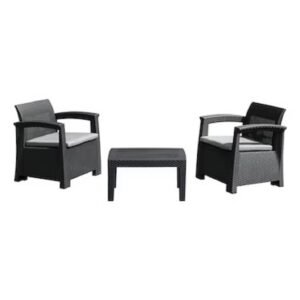 Desert Ranger Kyoto Garden Chair and Table Set, 2 Person