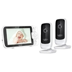 Hubble - Connected Nursery View Twin Cameras Video Baby Monitor - White