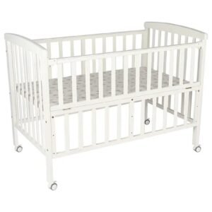 MOON - Wooden Portable Crib - White