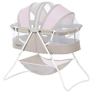 Dream On Me - Karley 3-in-1 Portable Baby Bassinet - Pink & Grey