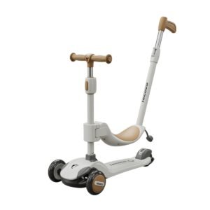 Lecoco Speed-V3 3-in-1 Foldable Scooter, Stroller & Ride-On | Adjustable Handlebar | PU LED Wheels | 18M?14Y