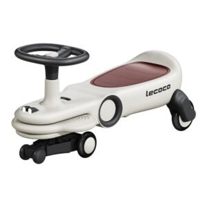 Lecoco Figg-F1 Ride-On Car with Parent-Child Seat, 360? Steering, LED Wheels & Music ? 10M+ Kids Ride Toy