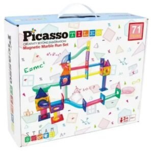 Picasso Tiles - Magnetic Marble Run Playset - 71 Pcs