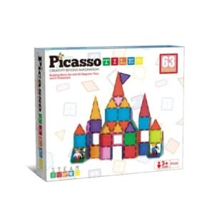 Picasso Tiles - Magnetic Building Bricks And Tiles - 63 Pcs