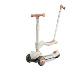 Lecoco Speed-LV3 3-in-1 Kids Scooter ? Foldable Stroller, Ride-On & Kick Scooter | Adjustable Height | 18M-14Y | Lightweight Aluminum Frame