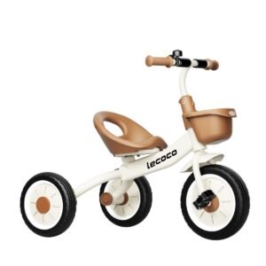 Lecoco Walker-S1 Tricycle with Basket | 3-in-1 Kids Ride-On Bike | Adjustable Seat, EVA Wheels, 18M-5Y, Indoor & Outdoor Toddler Trike