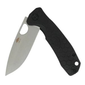 Honey Badger Flipper Stonewashed D2 Lrg Blk W/Zipper Pouch