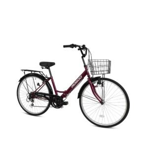 Mogoo - Fusion Folding City Bike - 26-inch - Maroon