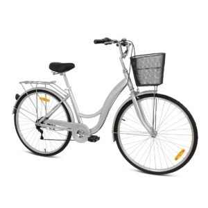 Brooklyn 26" 6 Speed City Bike - Silver
