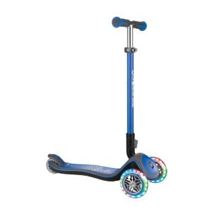 GLOBBER ELITE DELUXE LIGHTS SCOOTER - NAVY BLUE