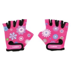 GLOBBER TODDLER GLOVES - DEEP PINK/FLOWERS