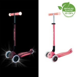 GLOBBER ELITE GLOW LIGHTS  SCOOTER - CORAL PINK