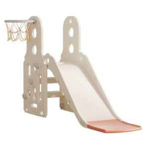 Lovely Baby - Slide with Basketball Hoop - White