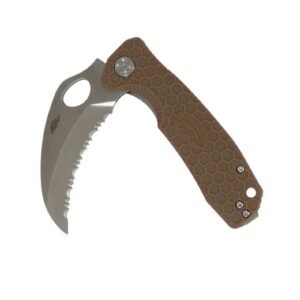 Honey Badger Claw Small Beige Serrated