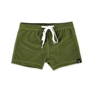 Beach & Bandits - Ribbed Swimshorts - Pesto