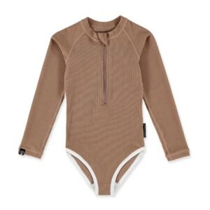 Beach & Bandits - Ribbed Swimsuit - Chocolate