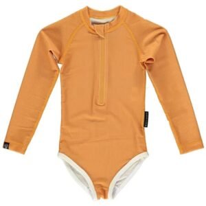 Beach & Bandits - Golden Ribbed Swimsuit - Long Sleeve
