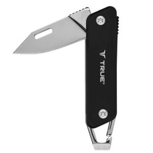 TU7059 True Utility Modern Keychain Knife Blk Natralock