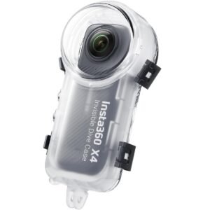 Insta360 Invisible Dive Case for X4 Action Camera| Waterproof Case Underwater Photography Housing Depth Protective Case with Bracket for Insta360 X4, Waterproof Up to 50 m/164 ft - Clear