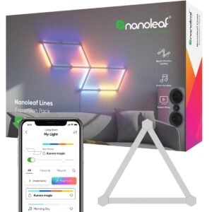 Nanoleaf LINES Expansion Kit - Modular Backlit Illumination, Smart WiFi LED System w/ Music Visualizer, Instant Wall Decoration, Home or Office Use, 16M+ Colors, Low Energy Consumption - 3 pack